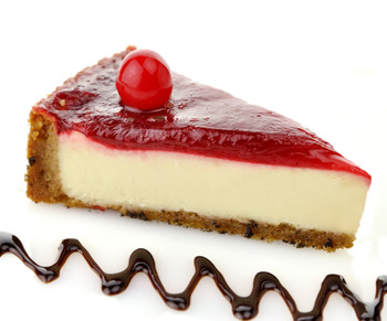 A rock that looks like a delicious slice of cheesecake!