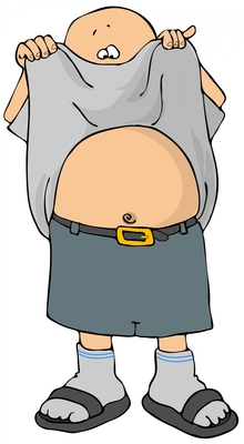 Guy has a flexible belly button, that can blow a kiss!