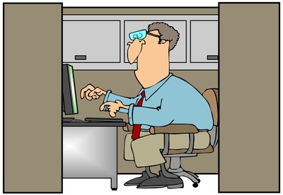 A New Employee Asked to Decorate His Cubicle, and Created an Elaborate “Rustic Cabin”!