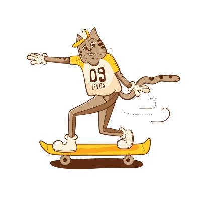 Skateboarding cat breaks speed record in China!