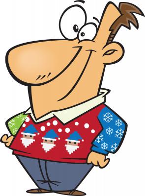 Ugly Holiday Sweater with Zip-Off Sleeves!
