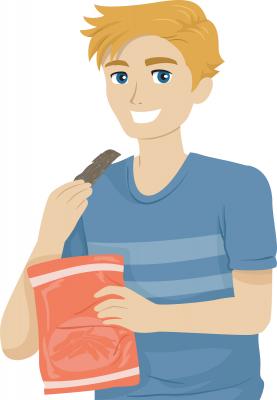 According to a new survey, this is the number 1 thing Men eat while on a long trip. What is it?